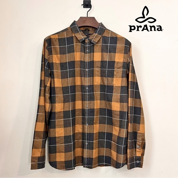Prana Men’s Los Feliz Slim Fit Flannel Shirt - Picture 1 of 14